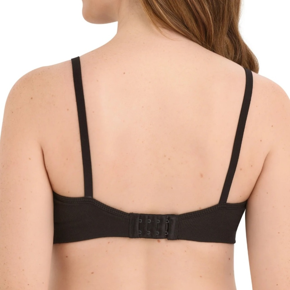 Women's Maternity Ribbed Cotton-Blend Nursing Bralette 2-Pack Size M - Picture 4 of 10